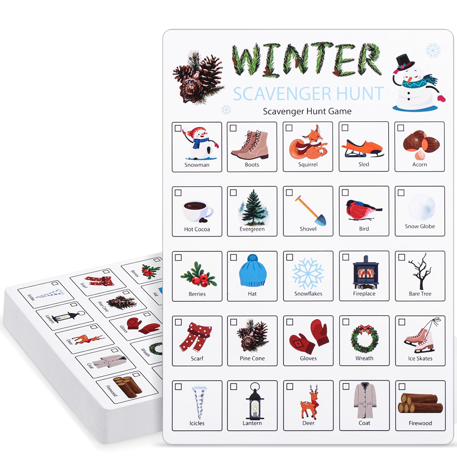 Hoolerry 30-Card Nature Scavenger Hunt for Kids