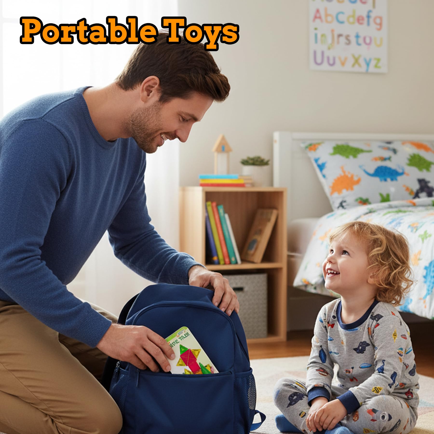 SKTMYY Mini Magnetic Travel Tiles with Storage Tin for Kids