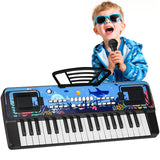 37-Key Kids Piano Keyboard with Microphone and Music Stand