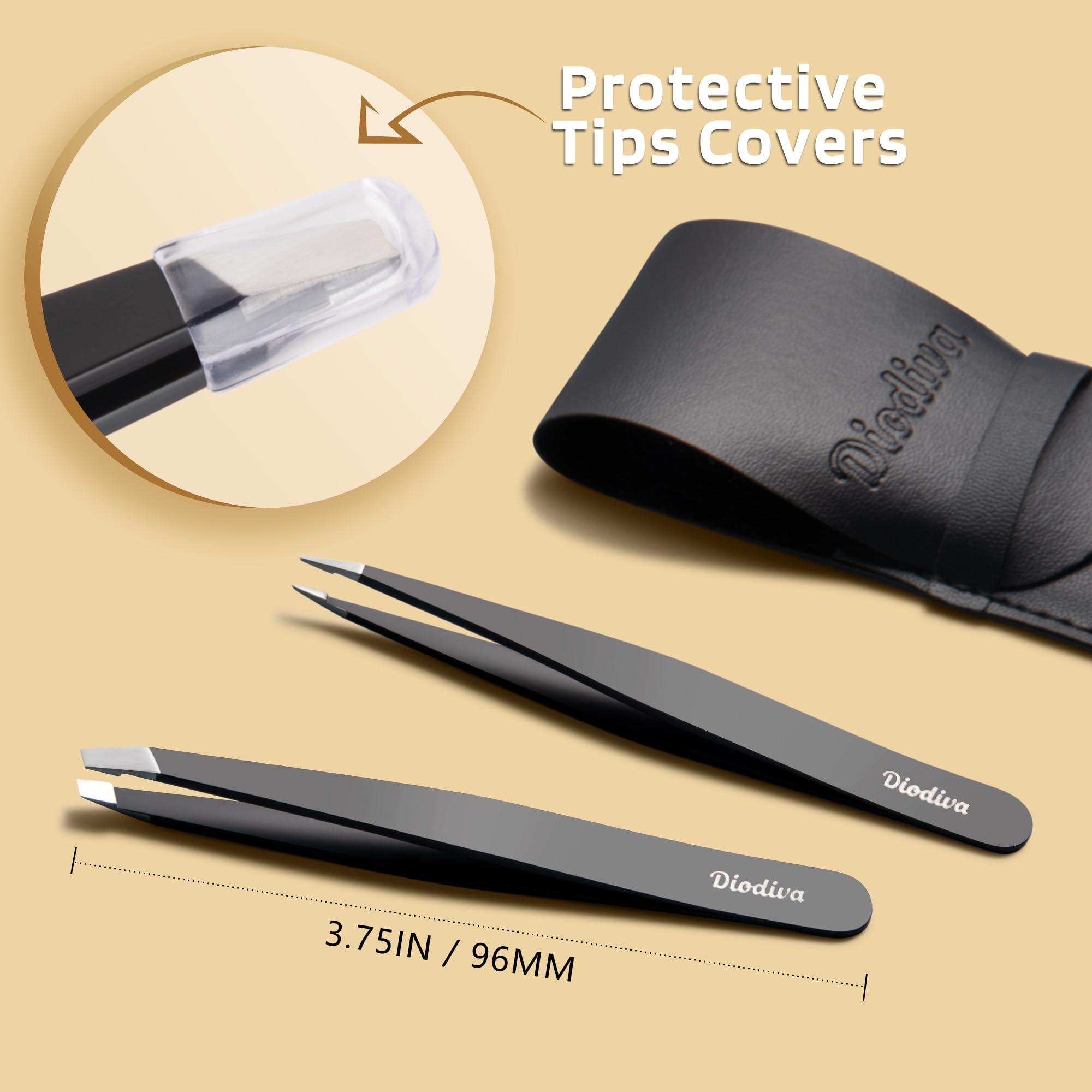 Precision Stainless Steel Tweezer Set with Travel Case