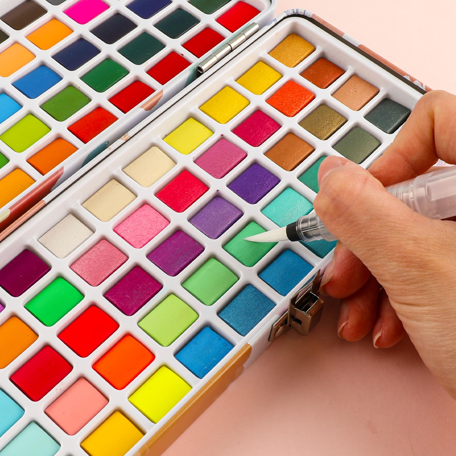 Grabie 100-Color Watercolor Paint Set with Carrying Case