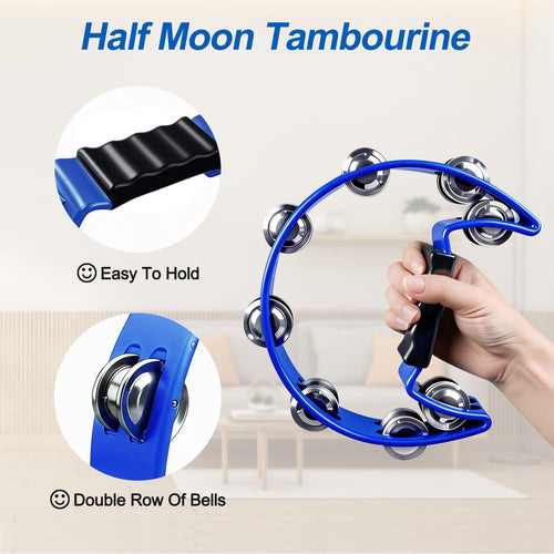 10-Piece Tambourine and Rhythm Instrument Set for Kids