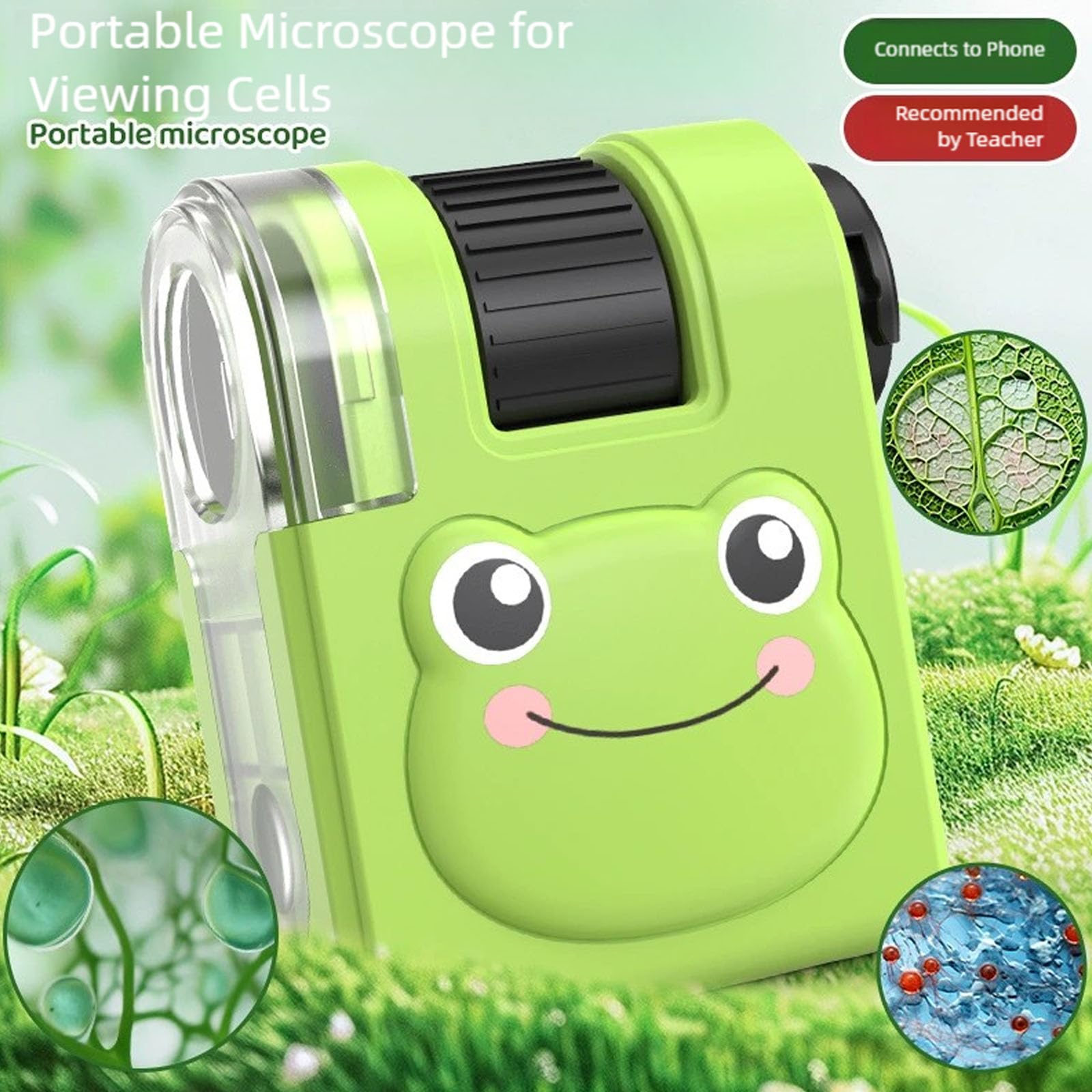 Easy-Use Illuminated ABS Microscope for Science Learning