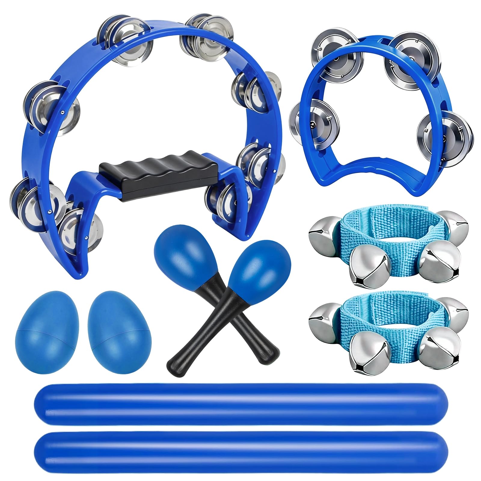 10-Piece Tambourine and Rhythm Instrument Set for Kids