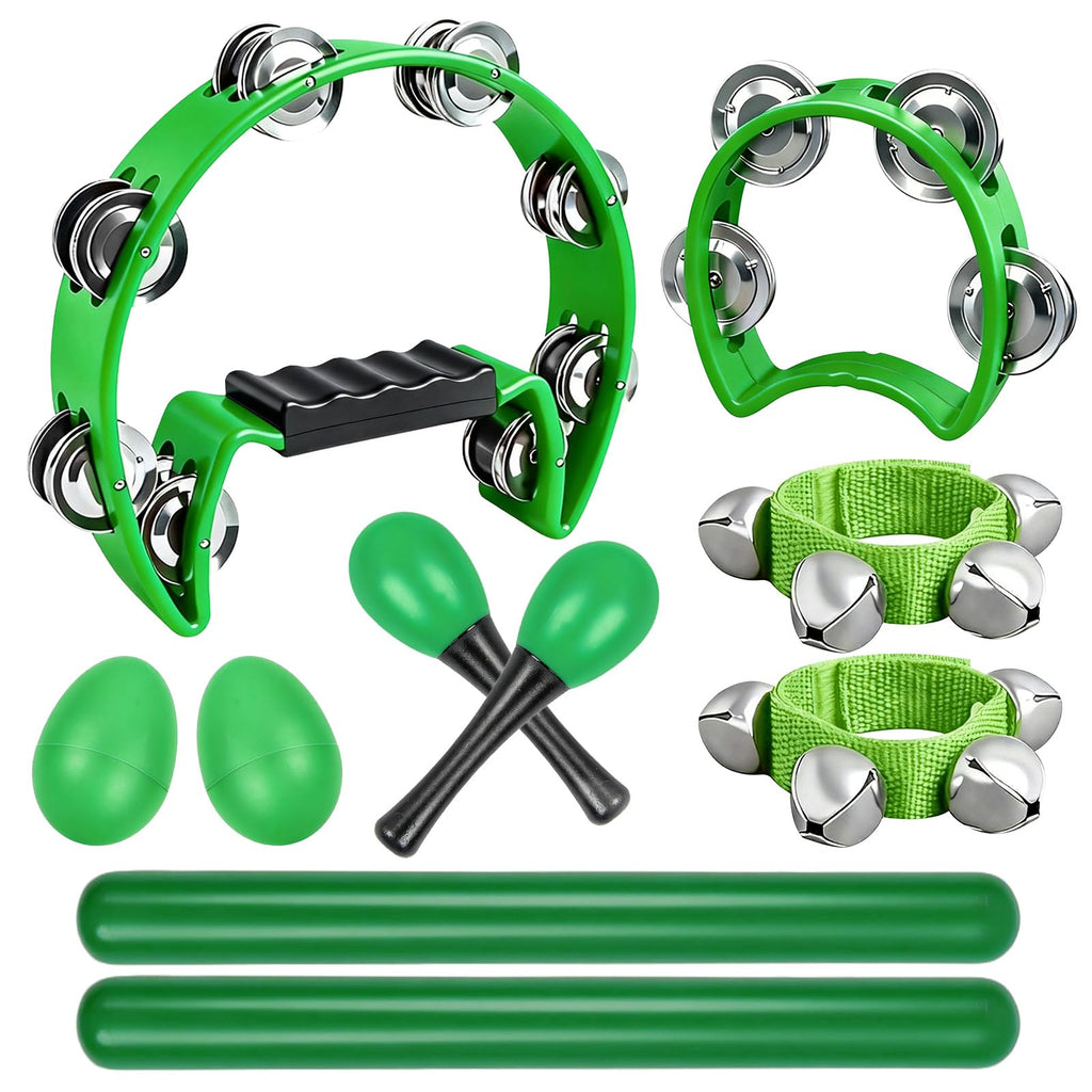 10-Piece Tambourine and Rhythm Instrument Set for Kids