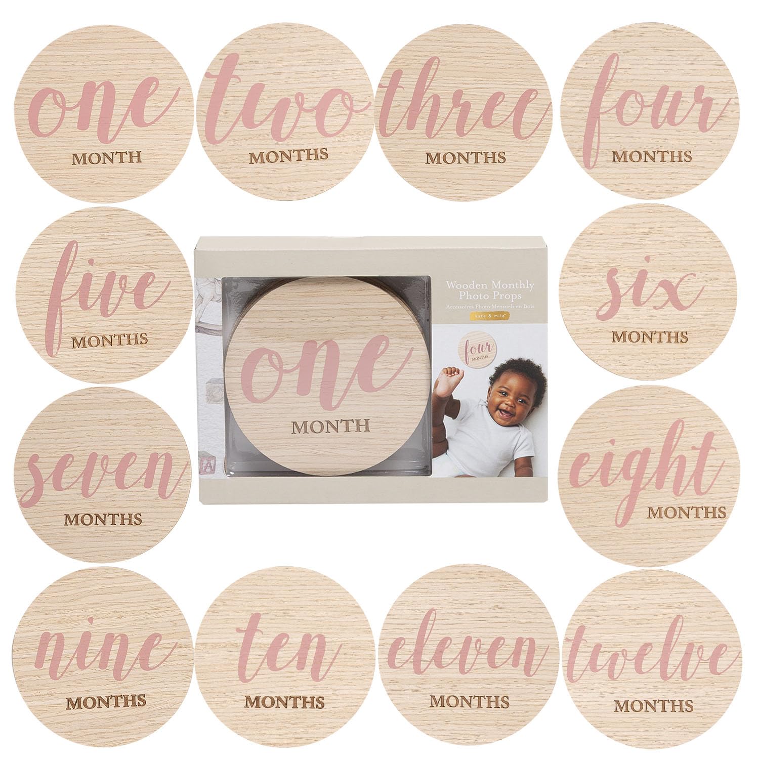 Kate & Milo Baby Monthly Milestone Photo Prop Discs