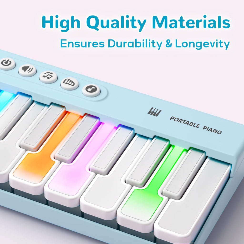 iPlay, iLearn Mini Piano Keyboard with Rainbow Lights