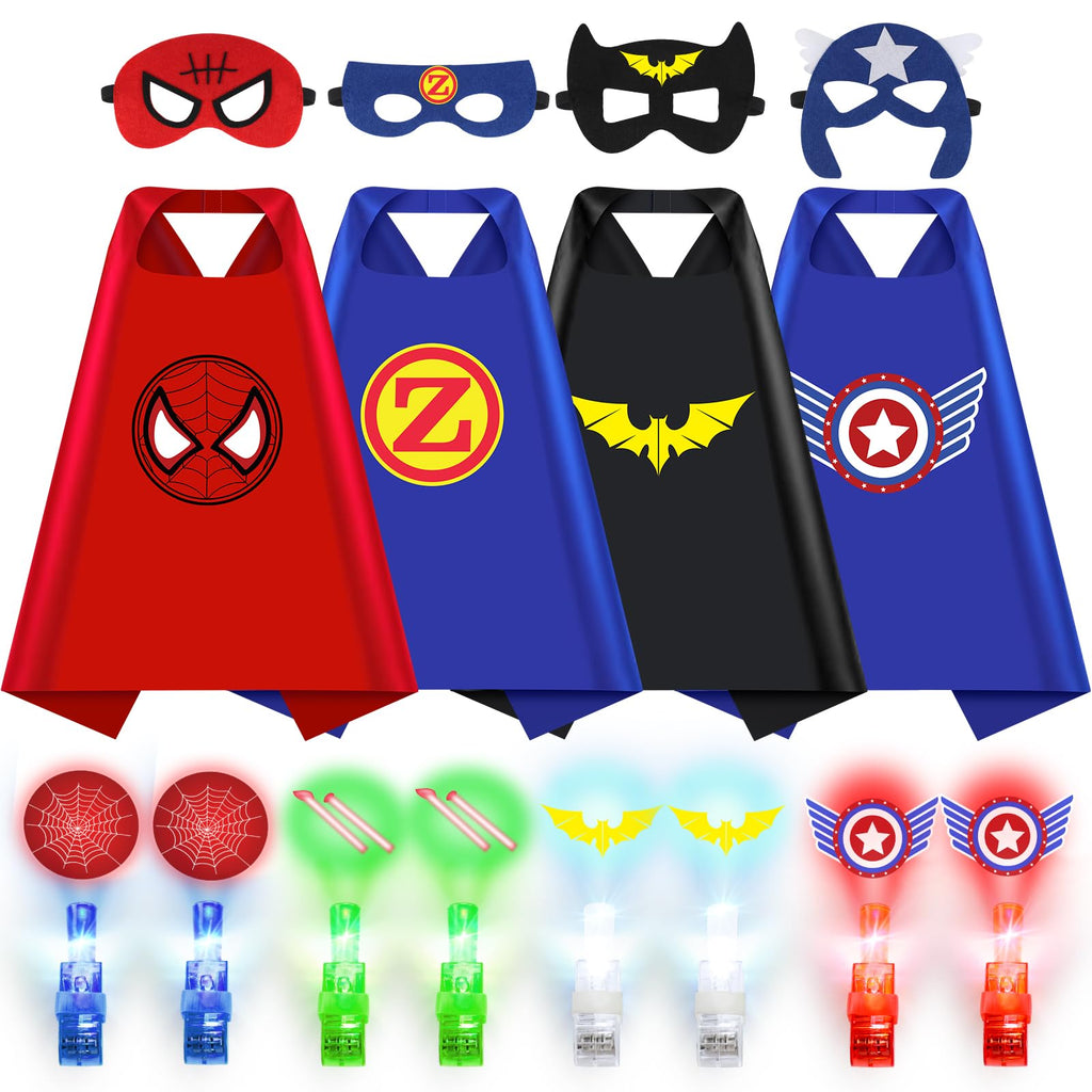 KUBUSFLY Kids Superhero Cape and Mask Dress-Up Set