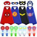 KUBUSFLY Kids Superhero Cape and Mask Dress-Up Set