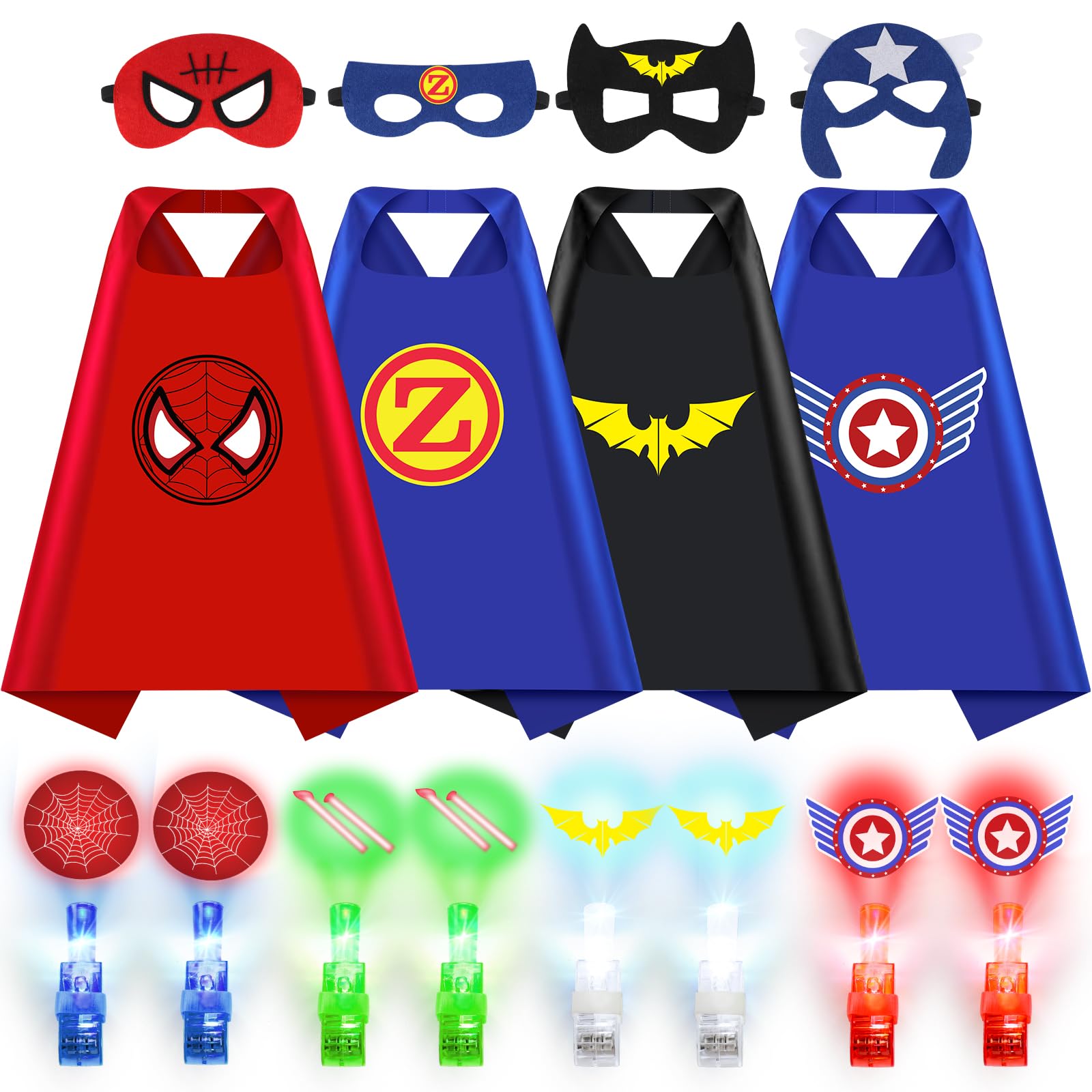 KUBUSFLY Kids Superhero Cape and Mask Dress-Up Set
