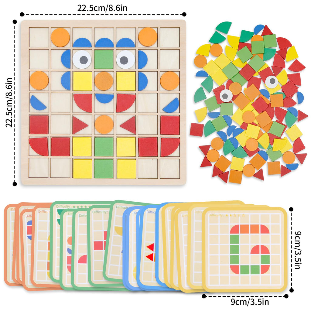 Zycolo 120-Piece Montessori Tangram Puzzle Set for Kids