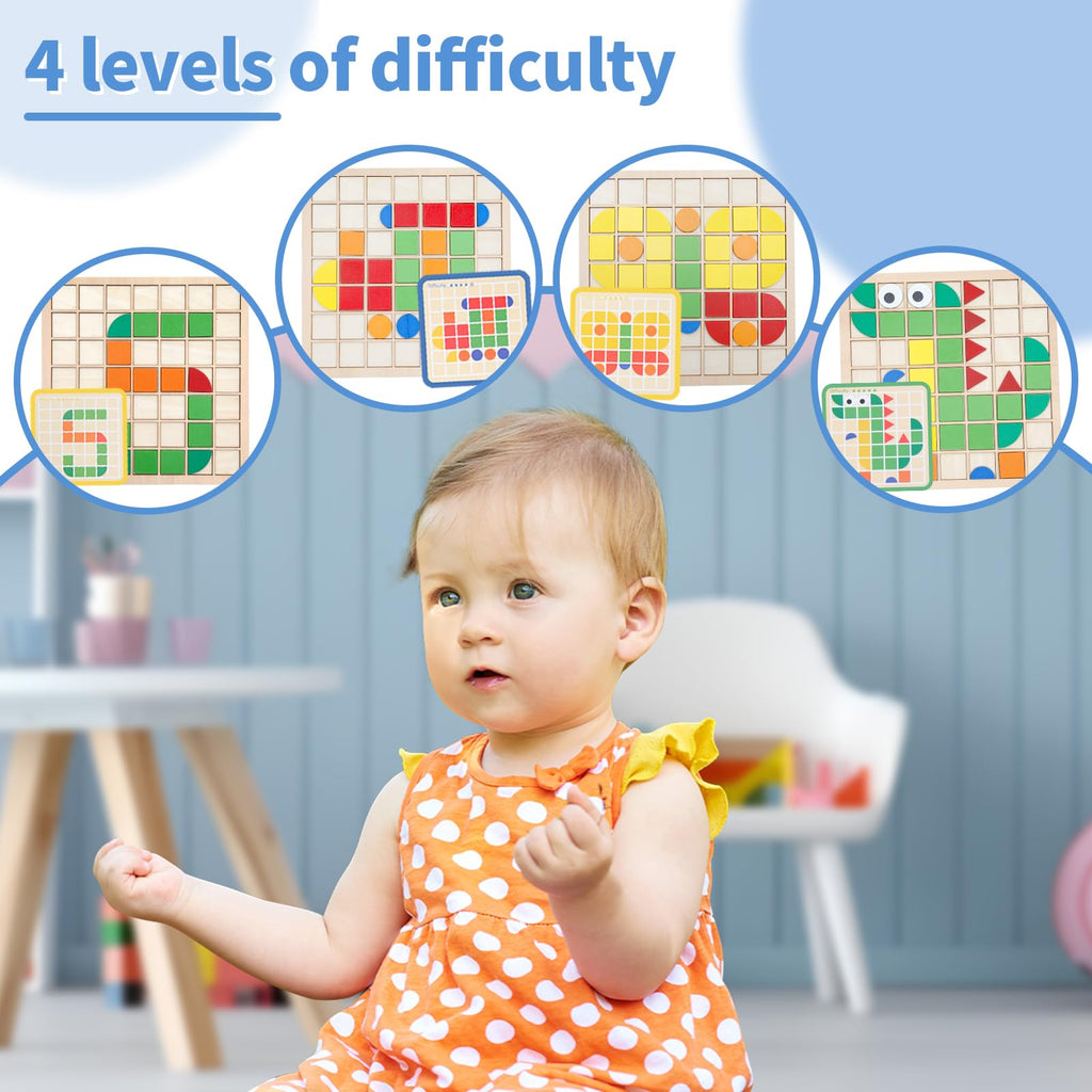 Zycolo 120-Piece Montessori Tangram Puzzle Set for Kids