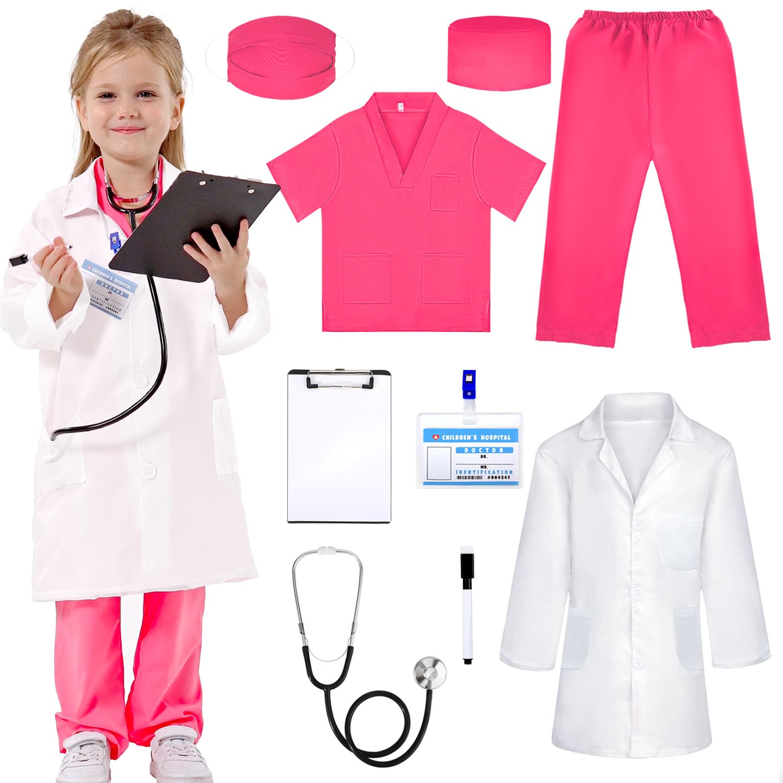 Liberry Kids Doctor Costume with Real Stethoscope