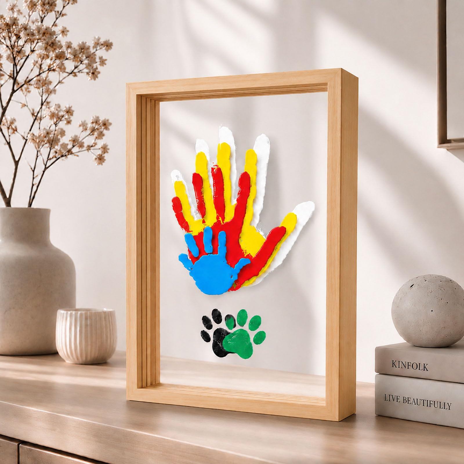 Pvixou Family Handprint Keepsake Kit for Kids and Parents