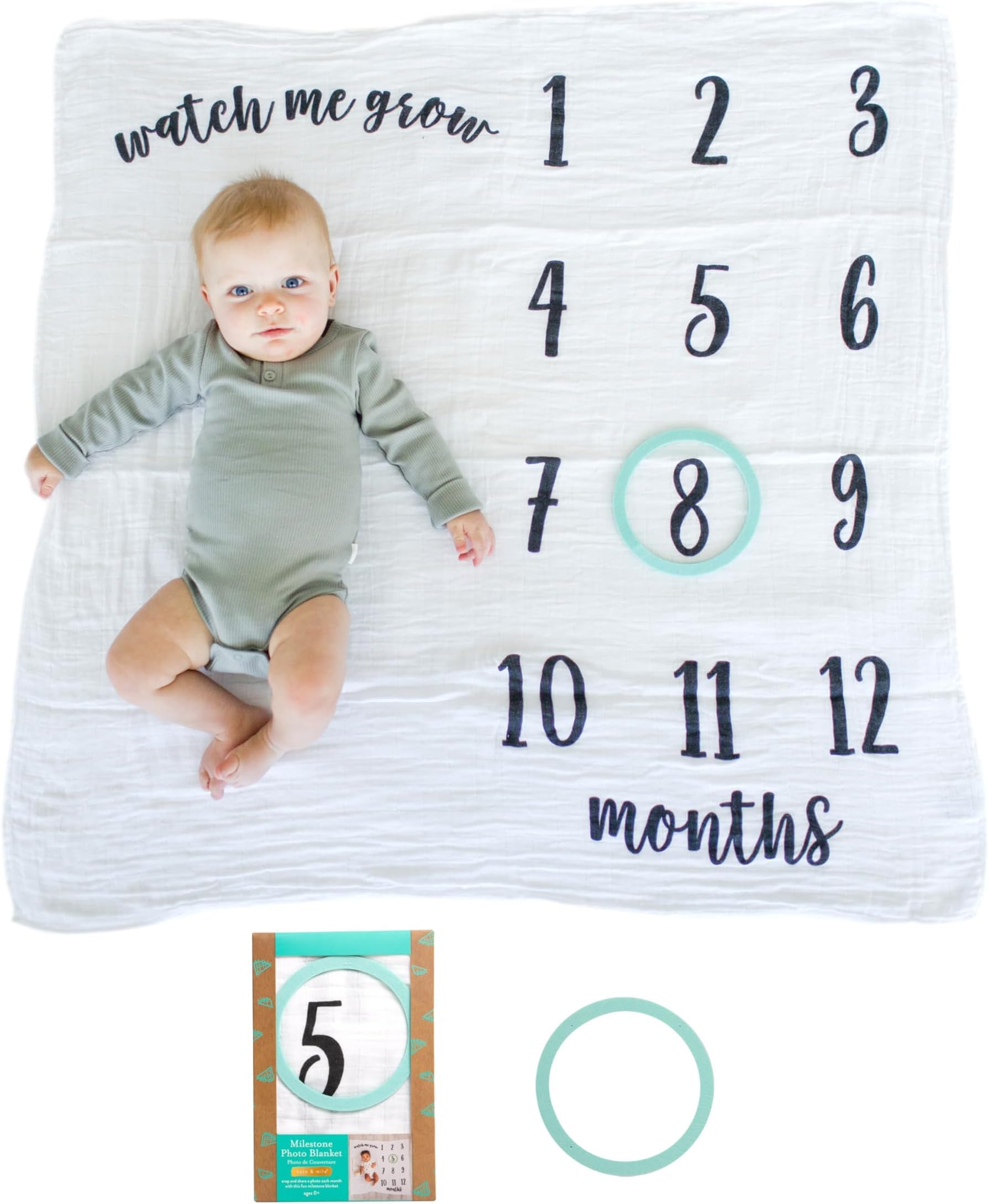 Kate & Milo Baby Monthly Milestone Photo Prop Discs