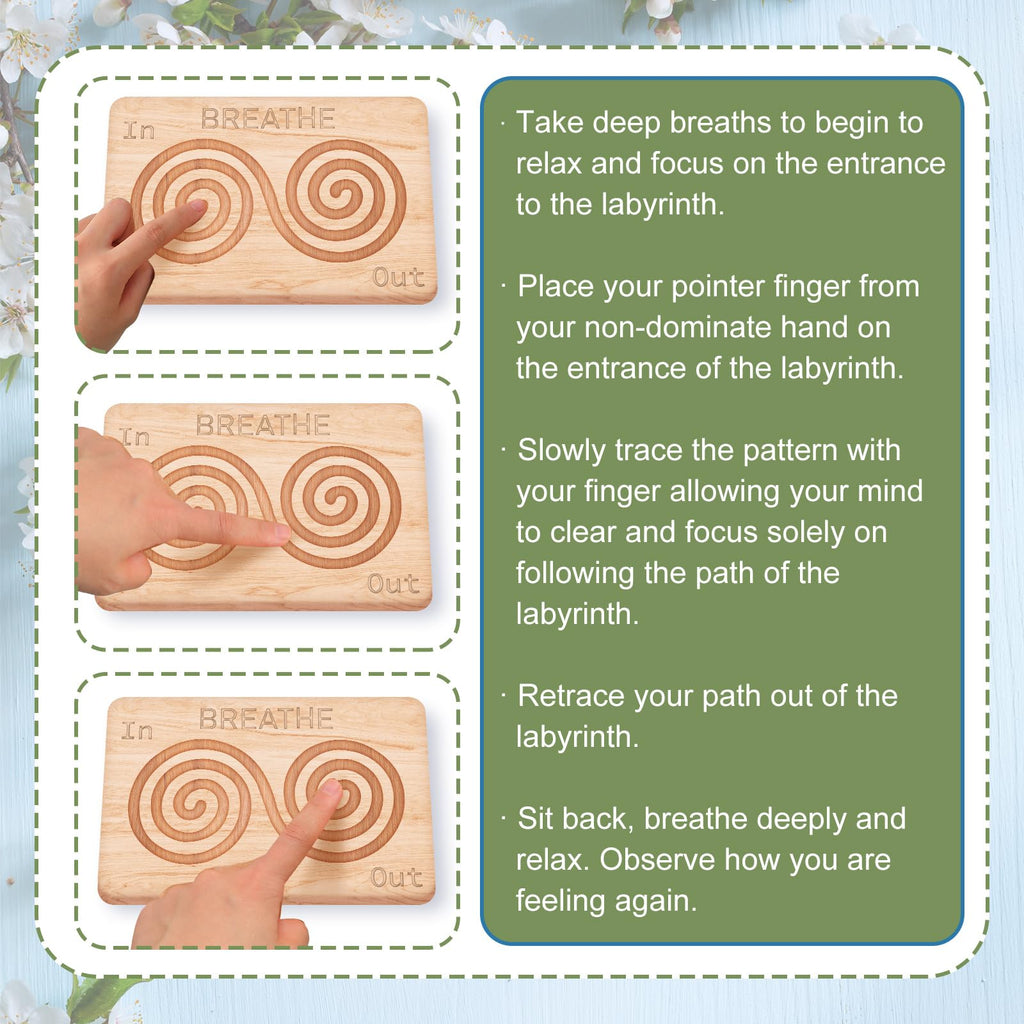 Demissle 2-Piece Finger Labyrinth Mindfulness Board Set