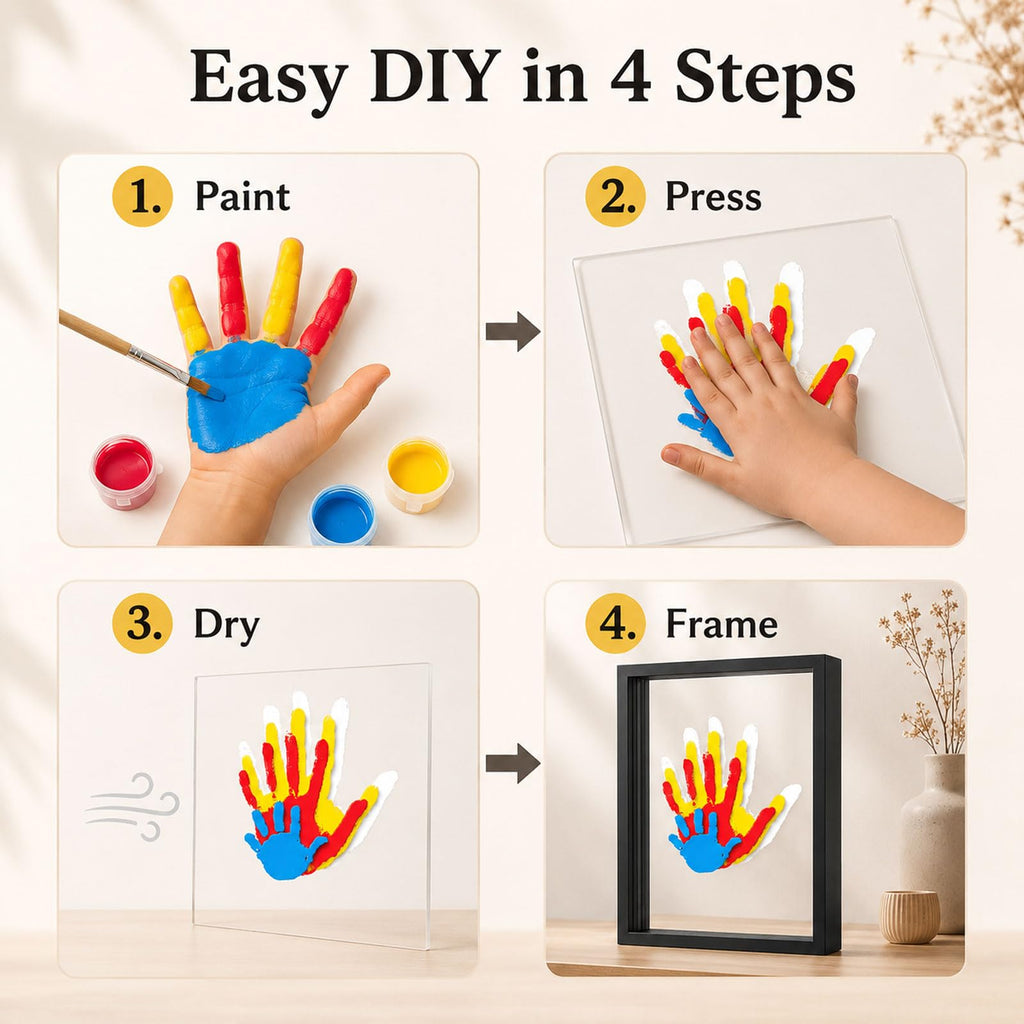 Pvixou Family Handprint Keepsake Kit for Kids and Parents