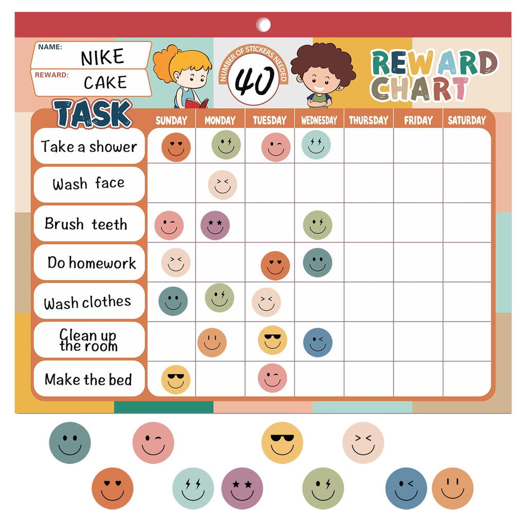 32-Piece Chore Chart and Behavior Reward System for Kids