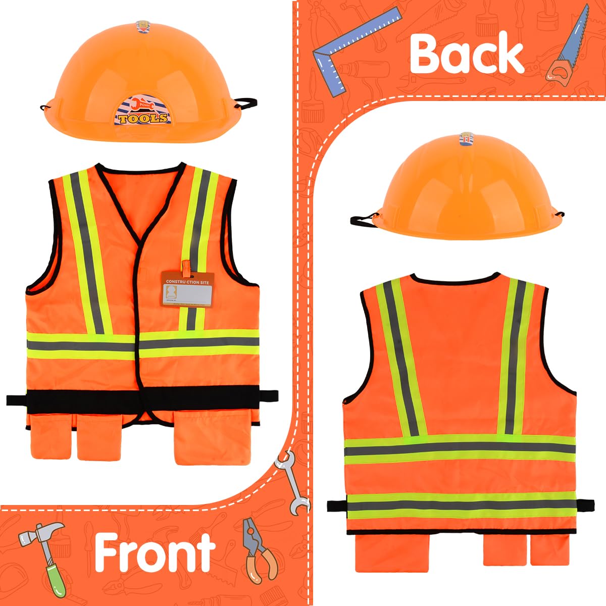 Kids Role Play Costume Dress-Up Set for Pretend Play