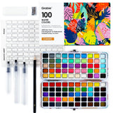 Grabie 100-Color Watercolor Paint Set with Carrying Case