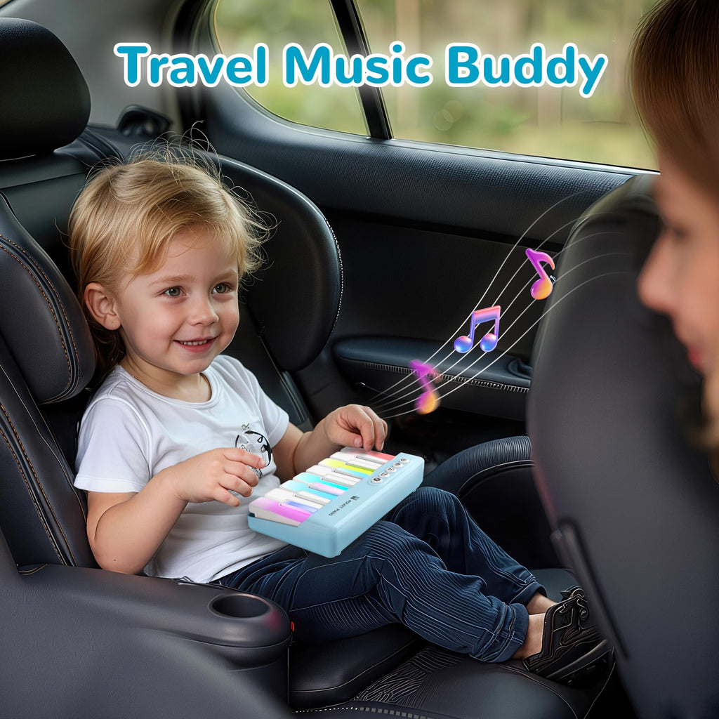 iPlay, iLearn Mini Piano Keyboard with Rainbow Lights