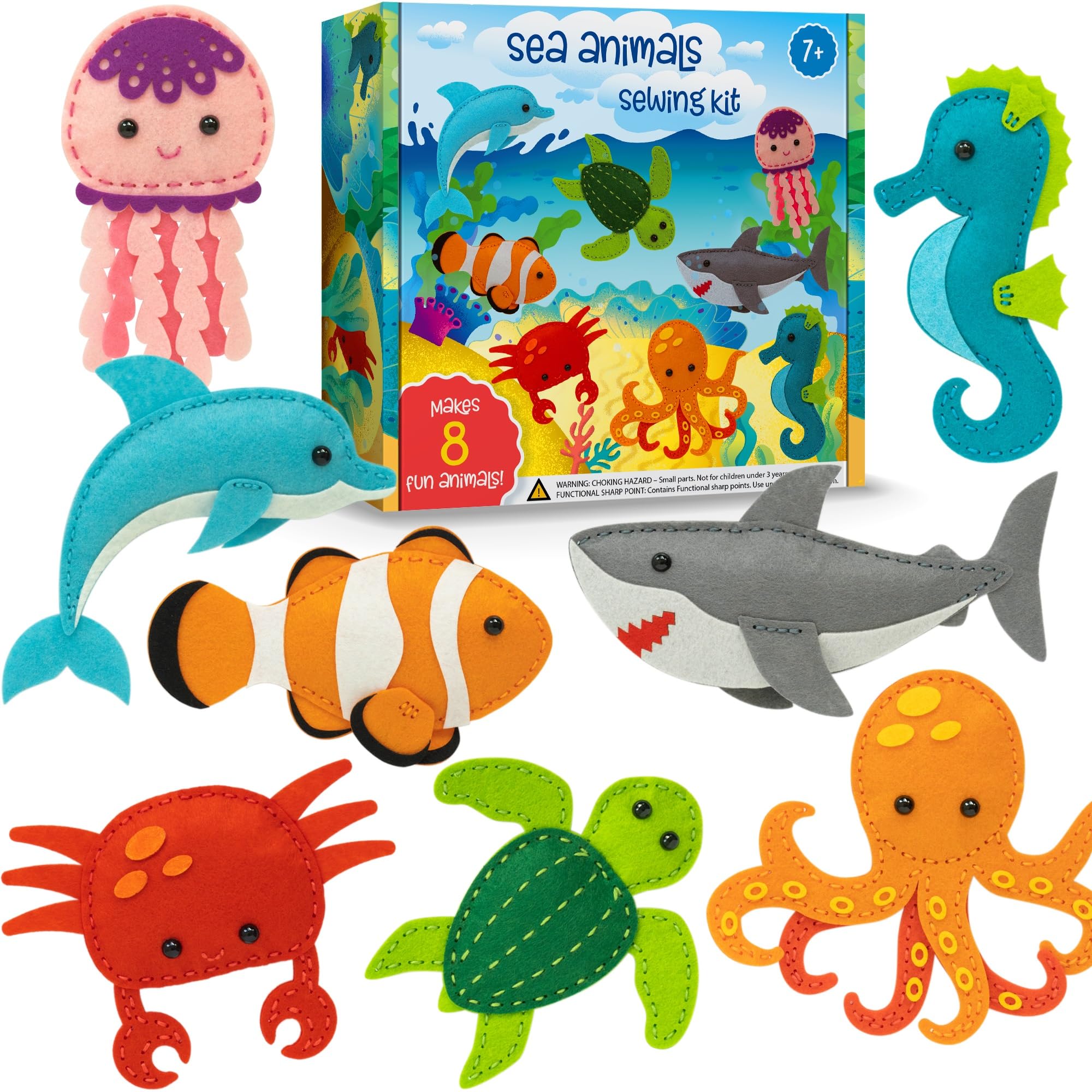 Craftorama Fairytale Felt Animal Sewing Kit for Kids