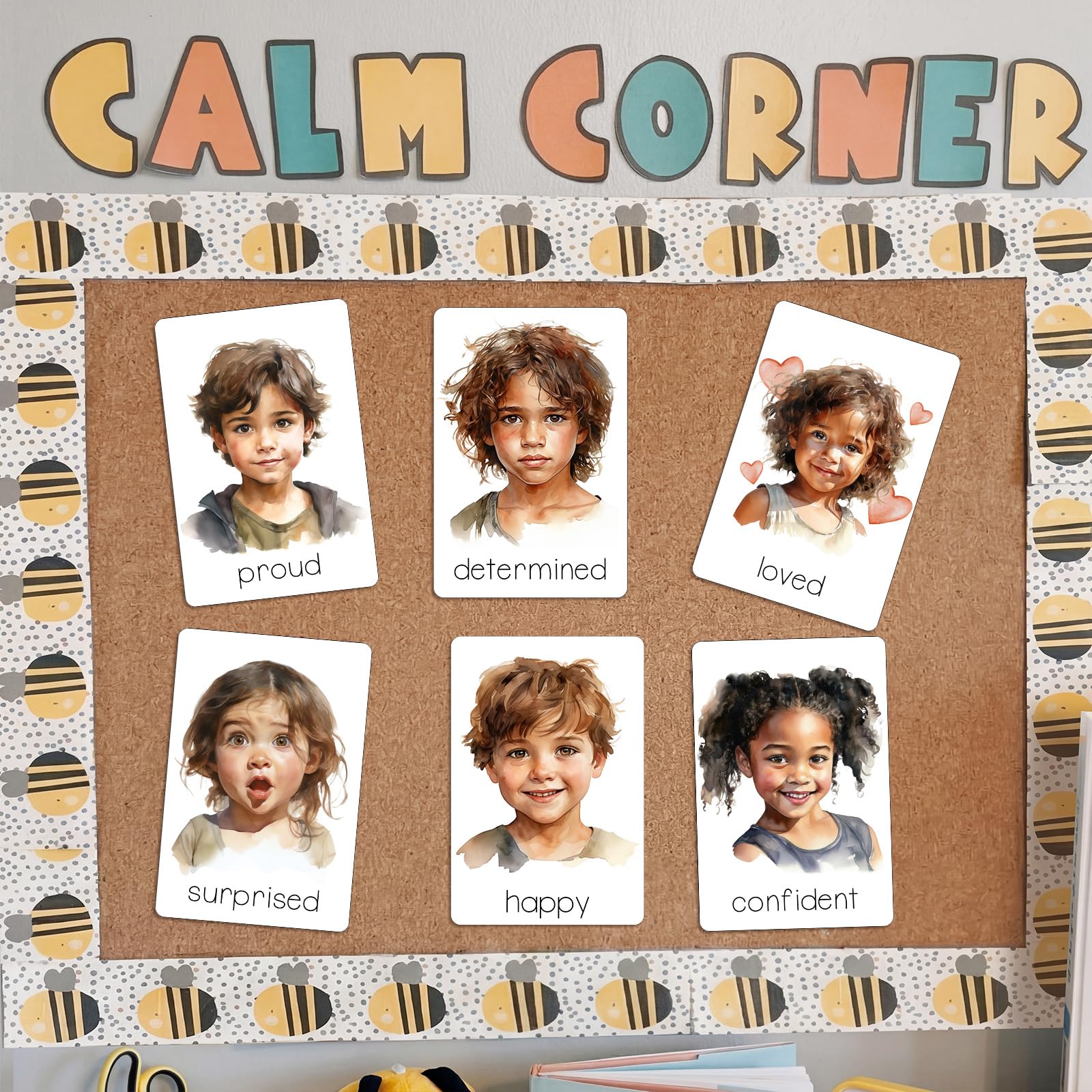 Foilswirl 29-Piece Oversized Emotions Flash Cards