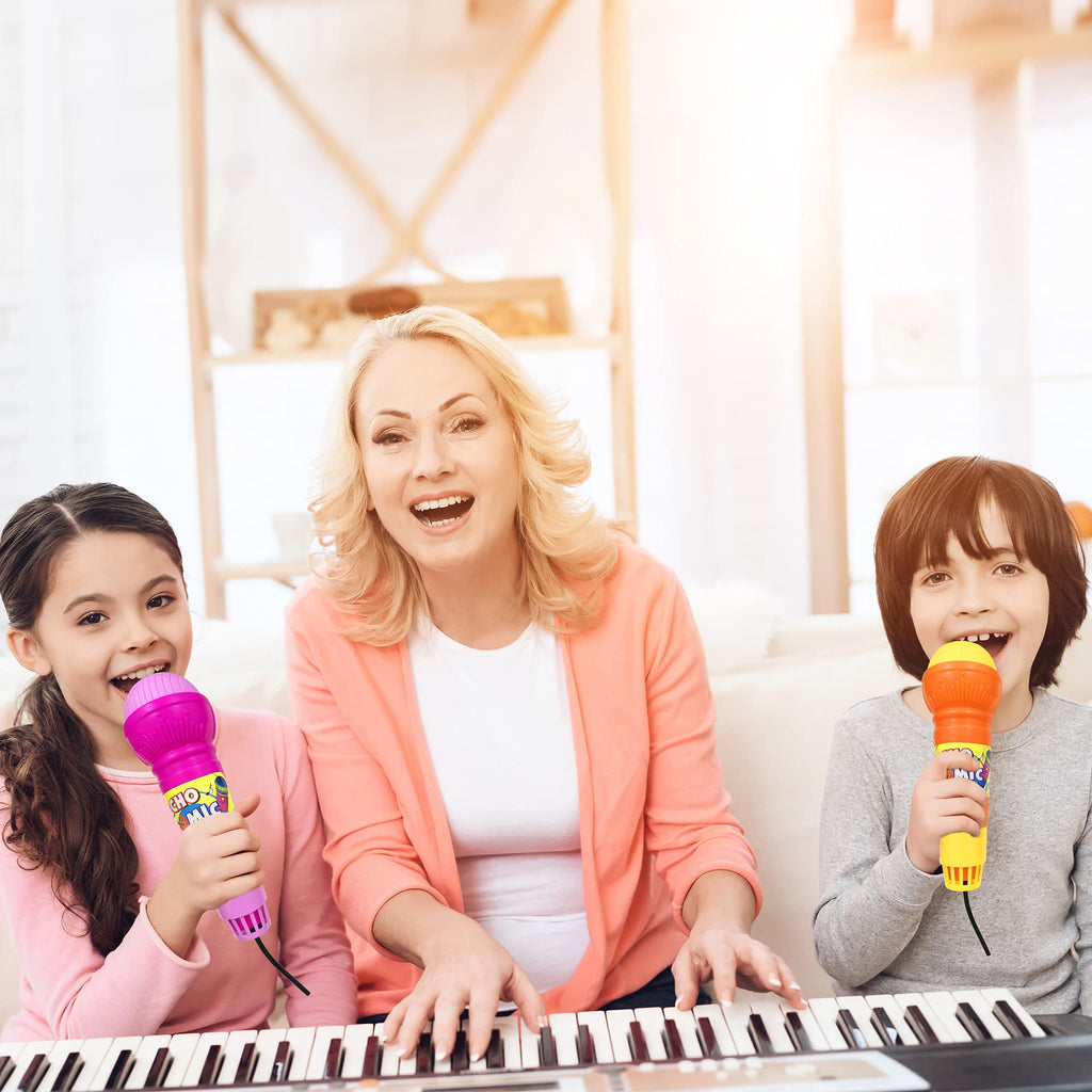 PPXMEEUDC 8-Piece Kids Karaoke Microphone Set