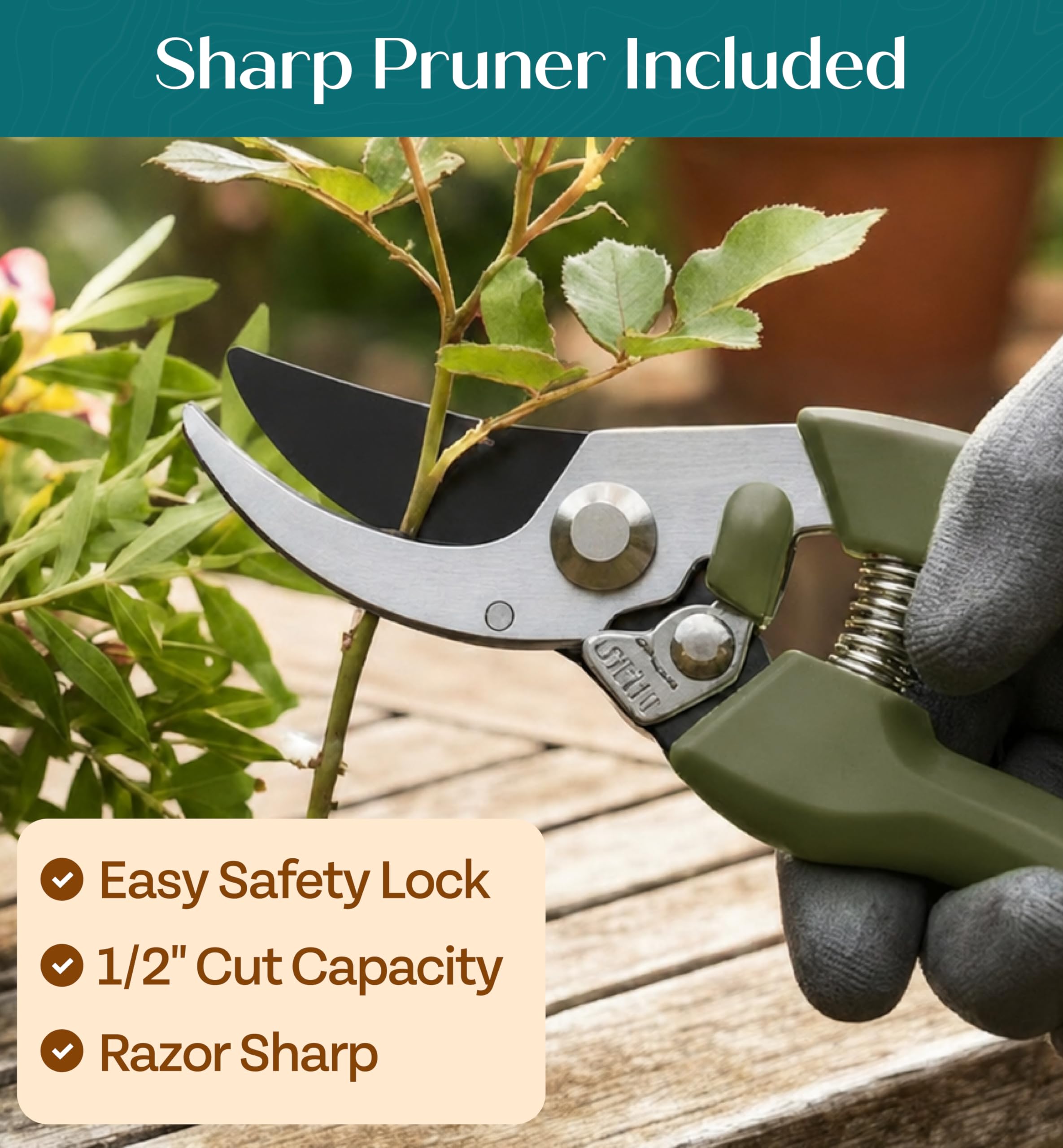 Heavy-Duty Ergonomic Garden Tool Set for Home Gardening