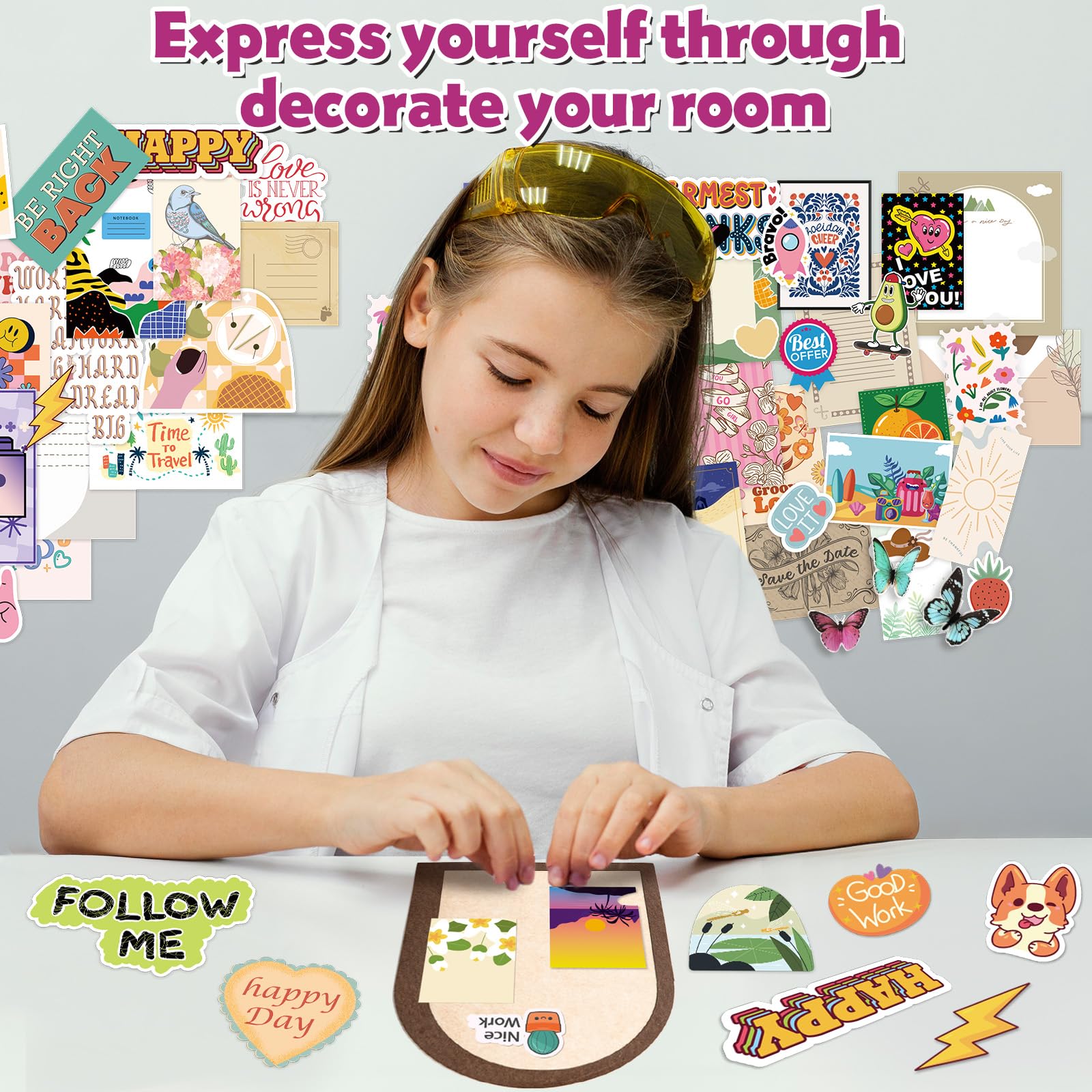 EggSun Light-Up Wall Collage Craft Kit for Teen Girls