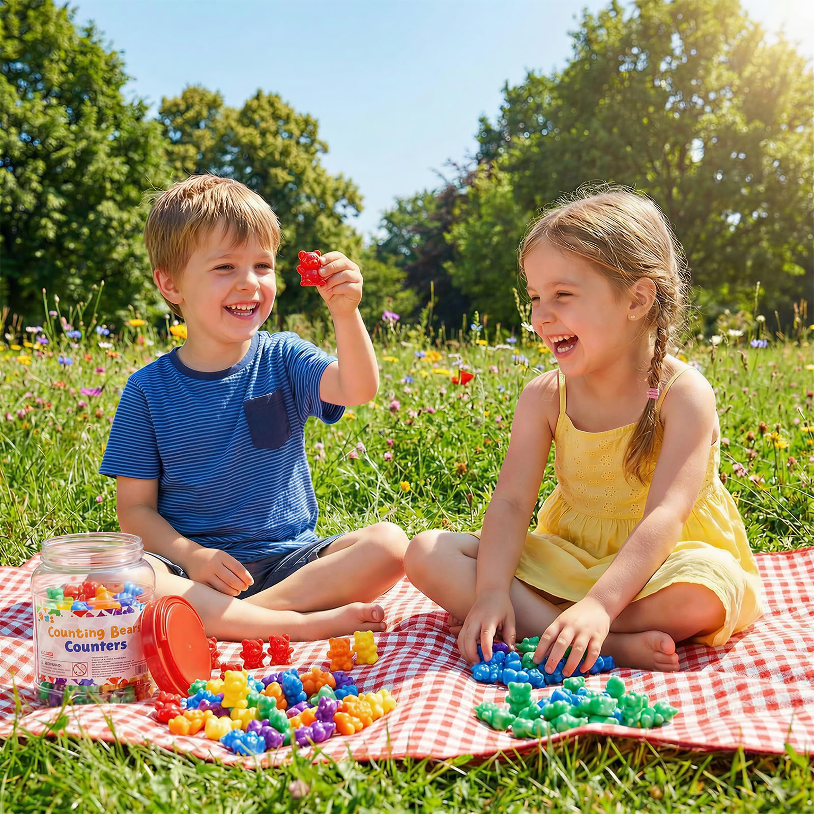 BMAG Counting Bears, Number Color Recognition STEM Educational Toy for Toddler