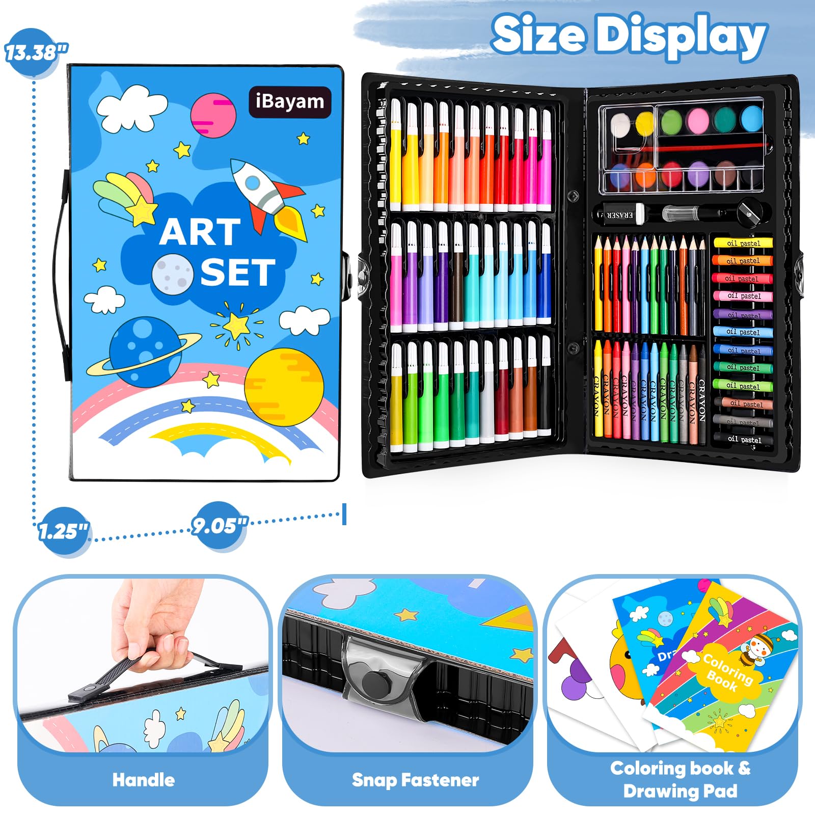 iBayam 139-Piece Drawing and Painting Art Supply Kit