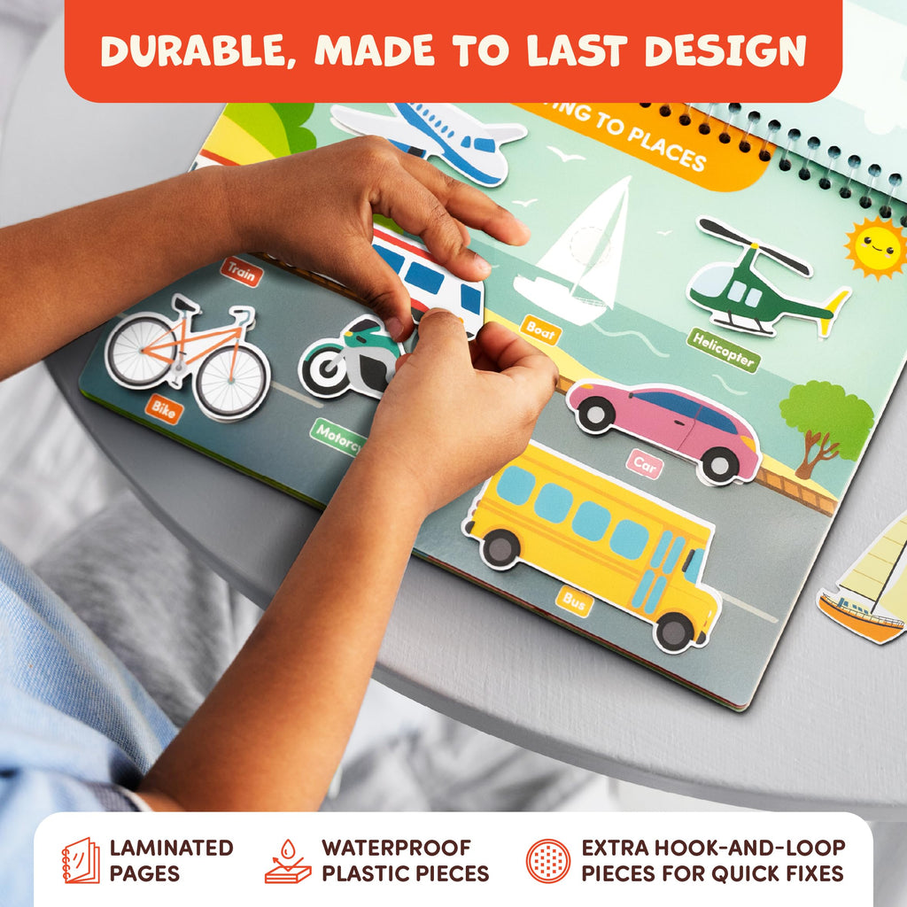 Preschool Activity Book for 3 4 5 Year-Old Kids – 100% Assembled & Ready-to-Use Busy Book for Toddlers 3-5 with 15 Montessori Activities – Educational Learning Toy for 3 Year-Old Girls & Boys