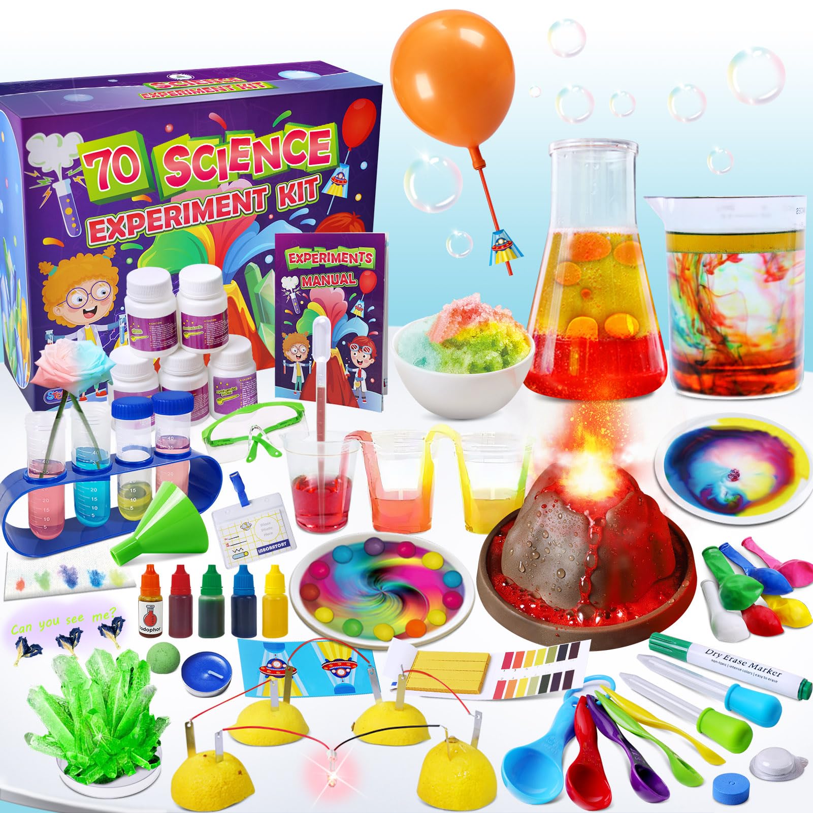 UNGLINGA 210-Experiment Science Kit with Lab Coat