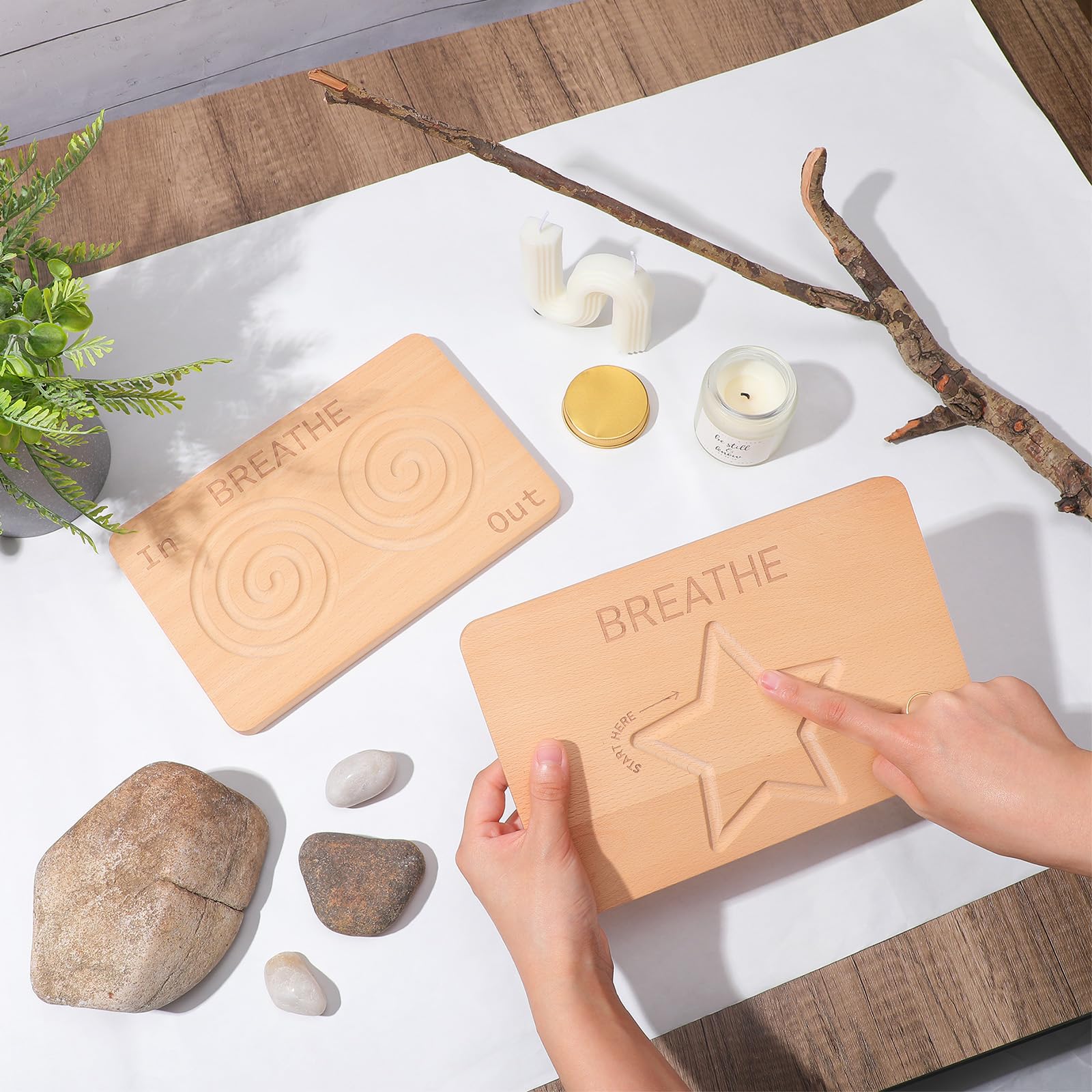 Demissle 2-Piece Finger Labyrinth Mindfulness Board Set