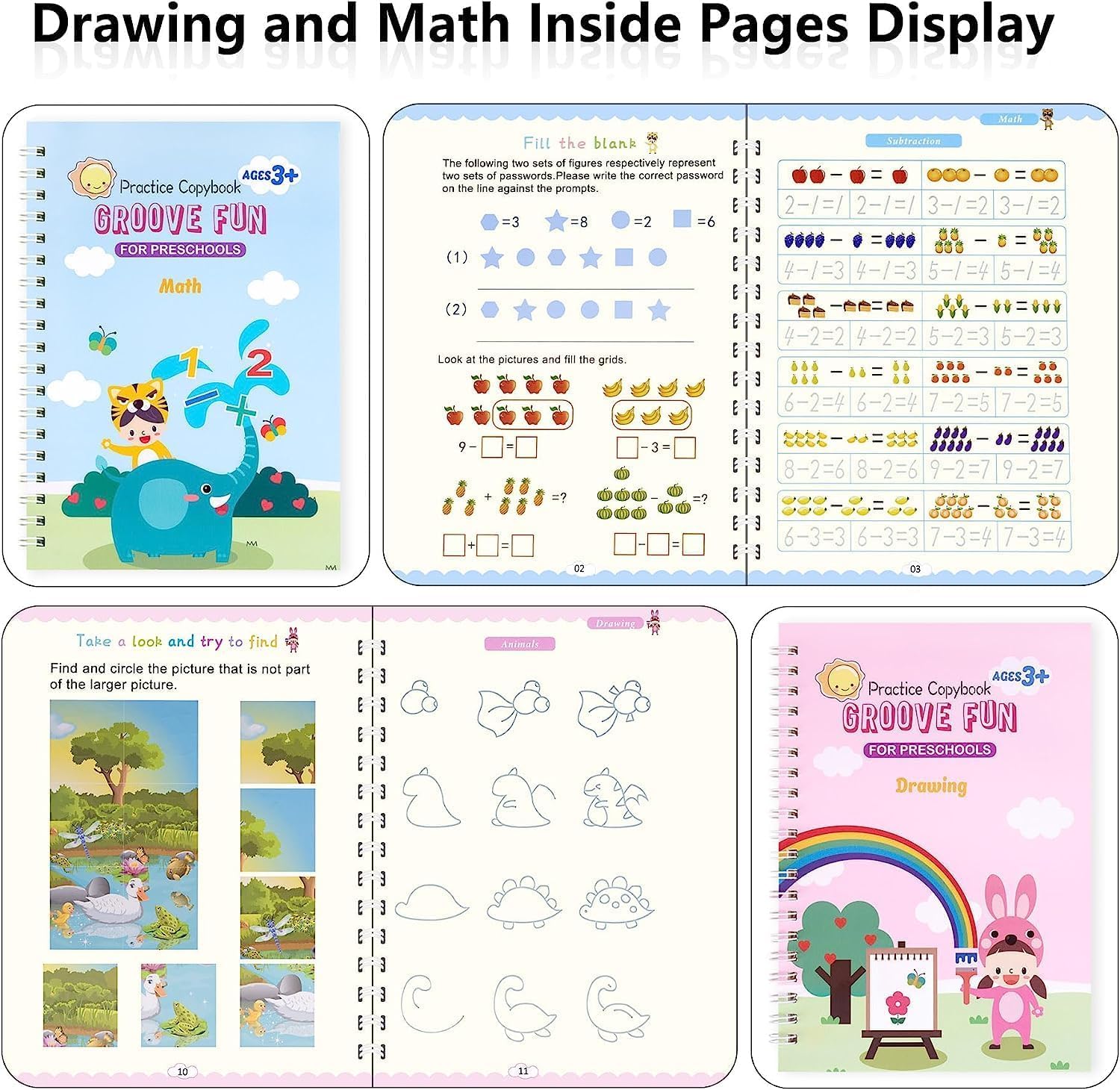Magic Practice Copybook, Reusable Handwriting Workbooks, Magic Grooved Writing Practice