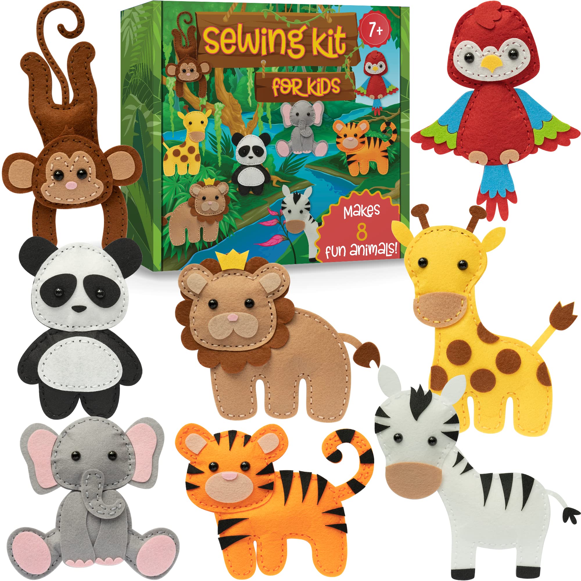 Craftorama Fairytale Felt Animal Sewing Kit for Kids