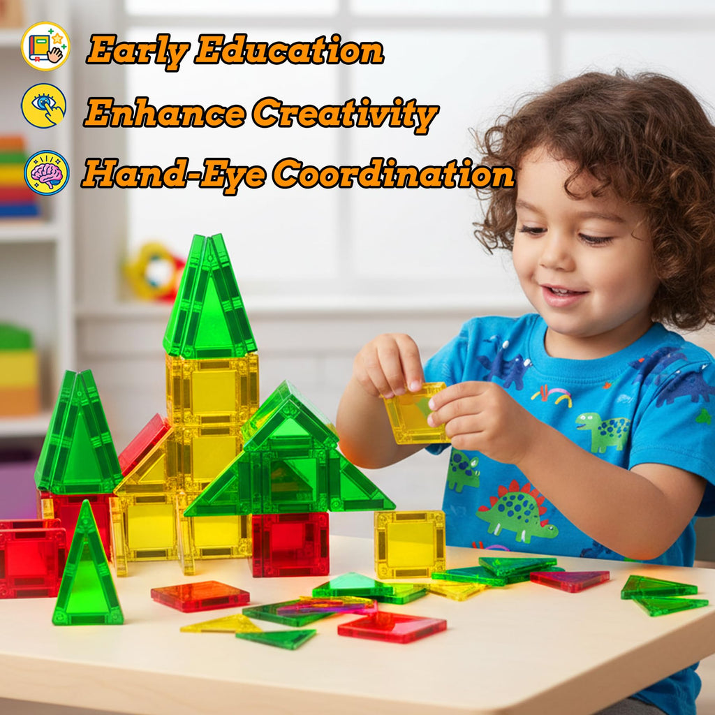 SKTMYY Mini Magnetic Travel Tiles with Storage Tin for Kids