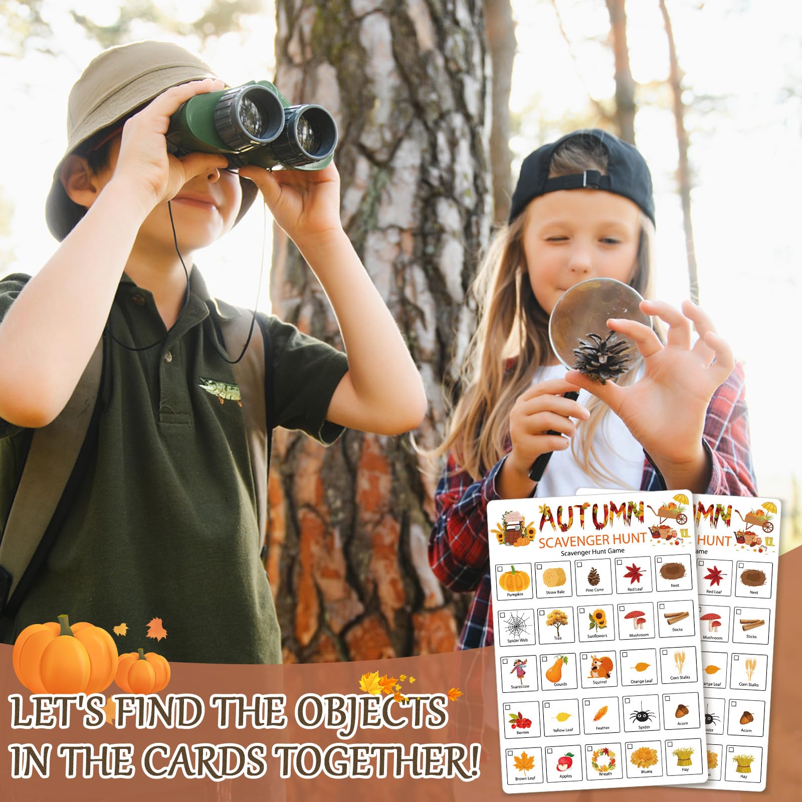 Hoolerry 30-Card Nature Scavenger Hunt for Kids