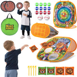 Kids Bean Bag Toss and Catch Outdoor Game Set