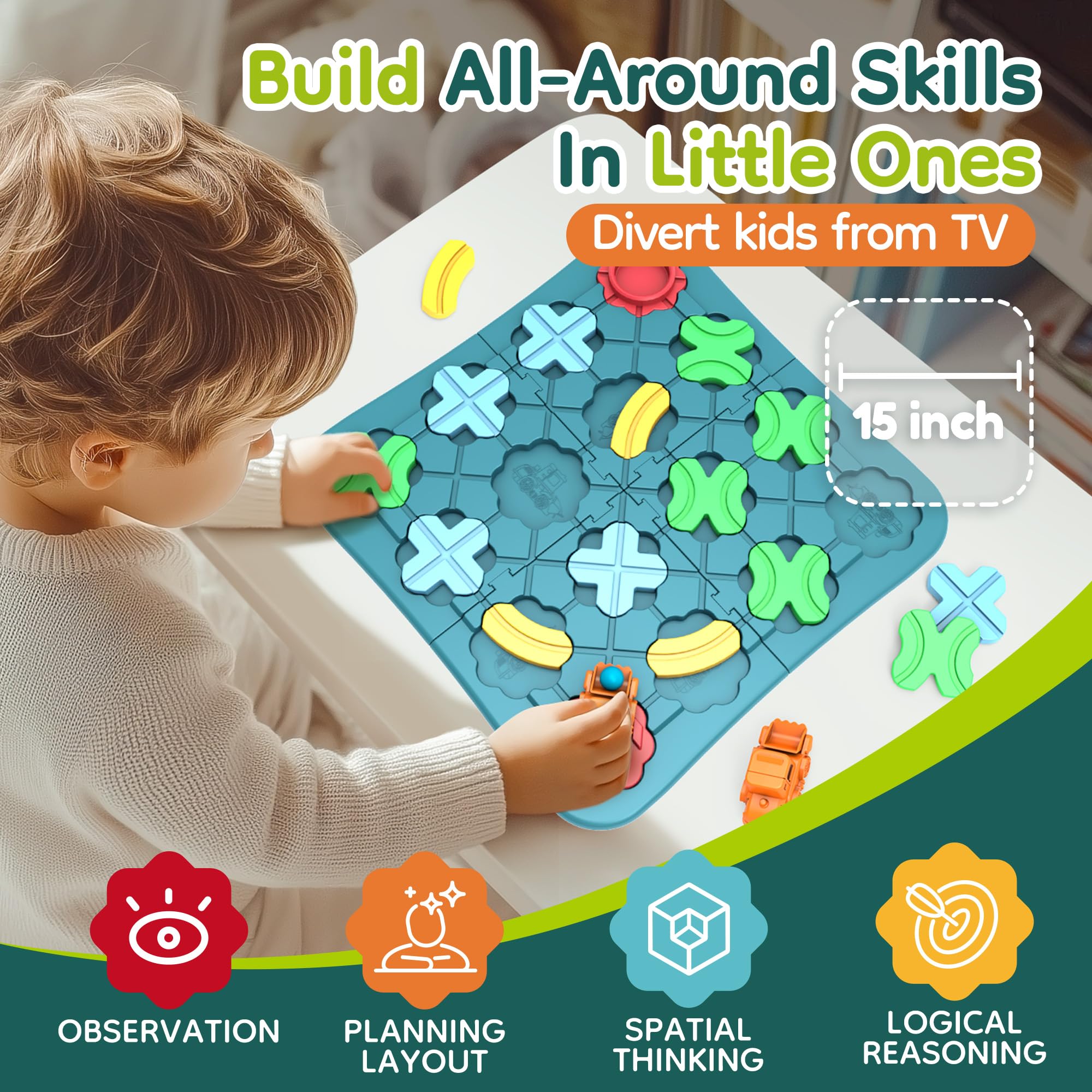 Logical Road Builder STEM Puzzle Game for Kids Ages 4–8