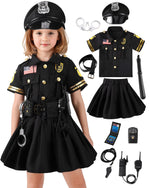 10-Piece Kids Police Officer Costume and Dress-Up Set