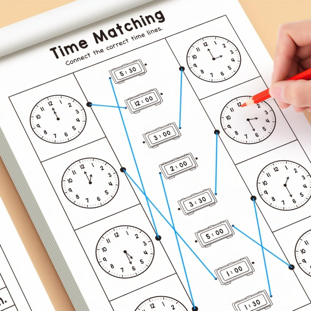 Kids Time Homeschool Learning Planner with Math and Reading