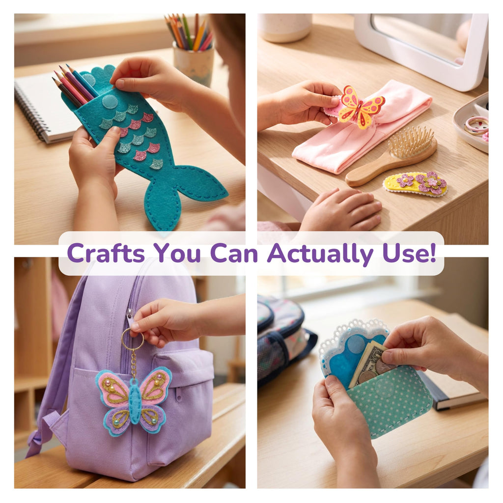 Craftorama Fairytale Felt Animal Sewing Kit for Kids