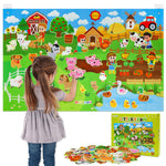 Dr. Rapeti 41-Piece Farm Animals Felt Story Board Set