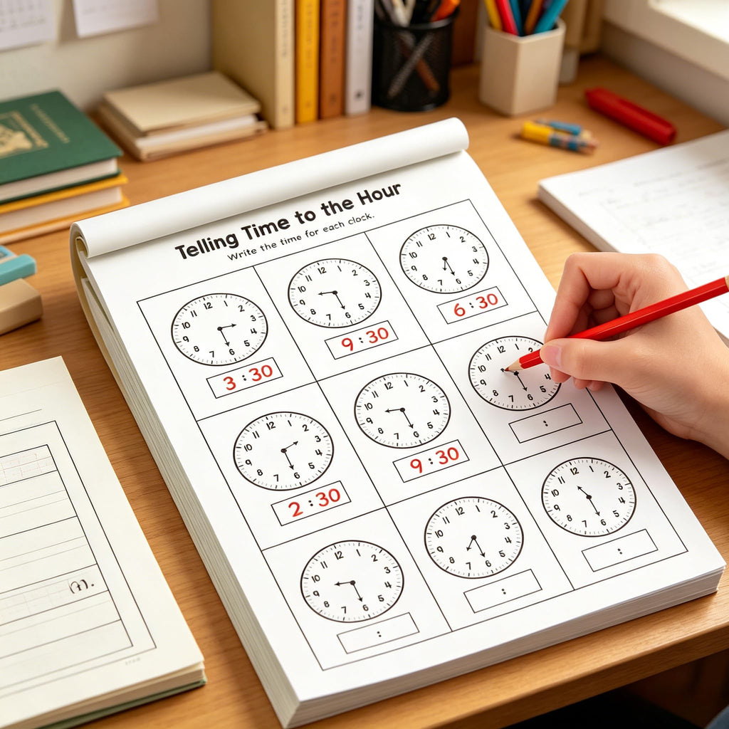 Kids Time Homeschool Learning Planner with Math and Reading