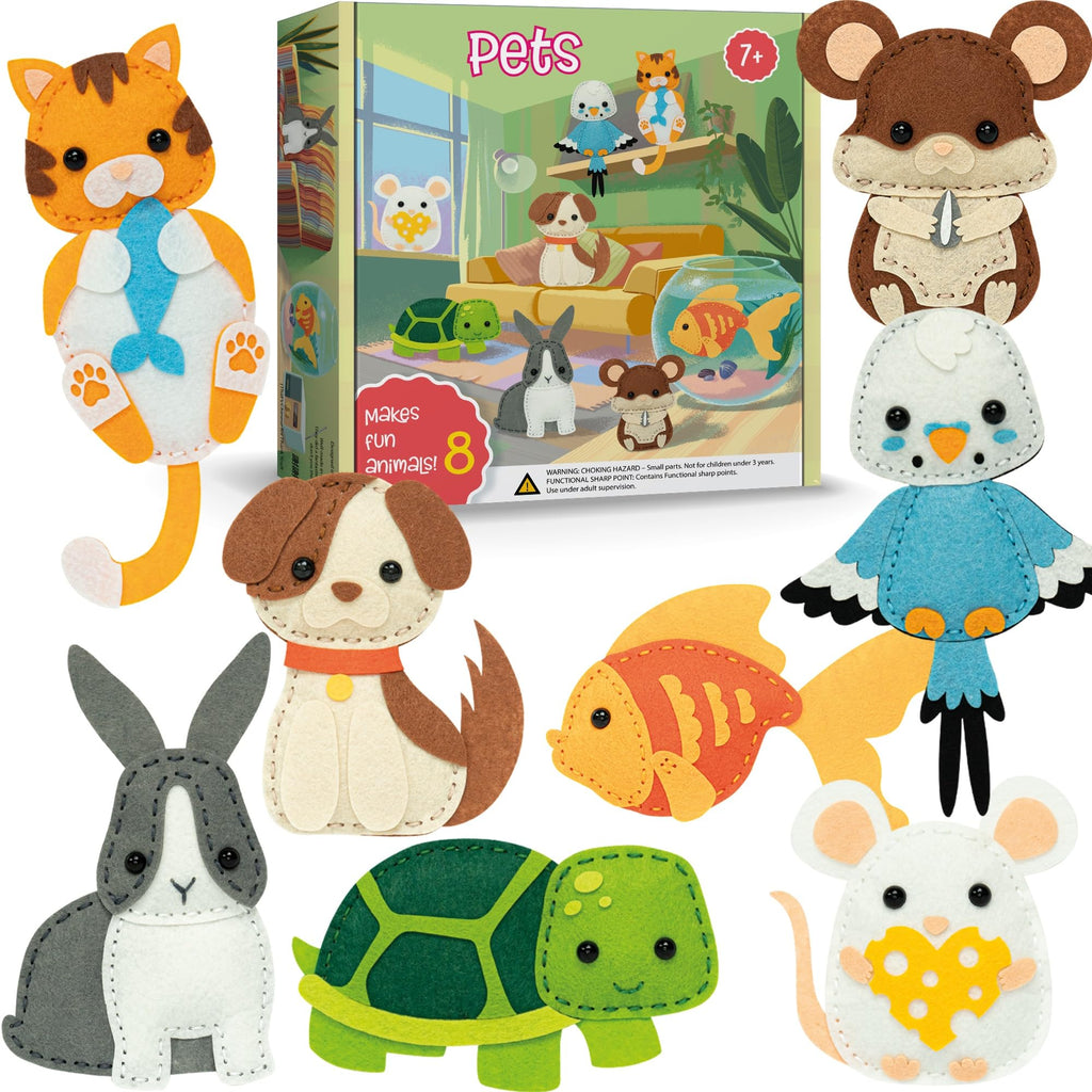 Craftorama Fairytale Felt Animal Sewing Kit for Kids