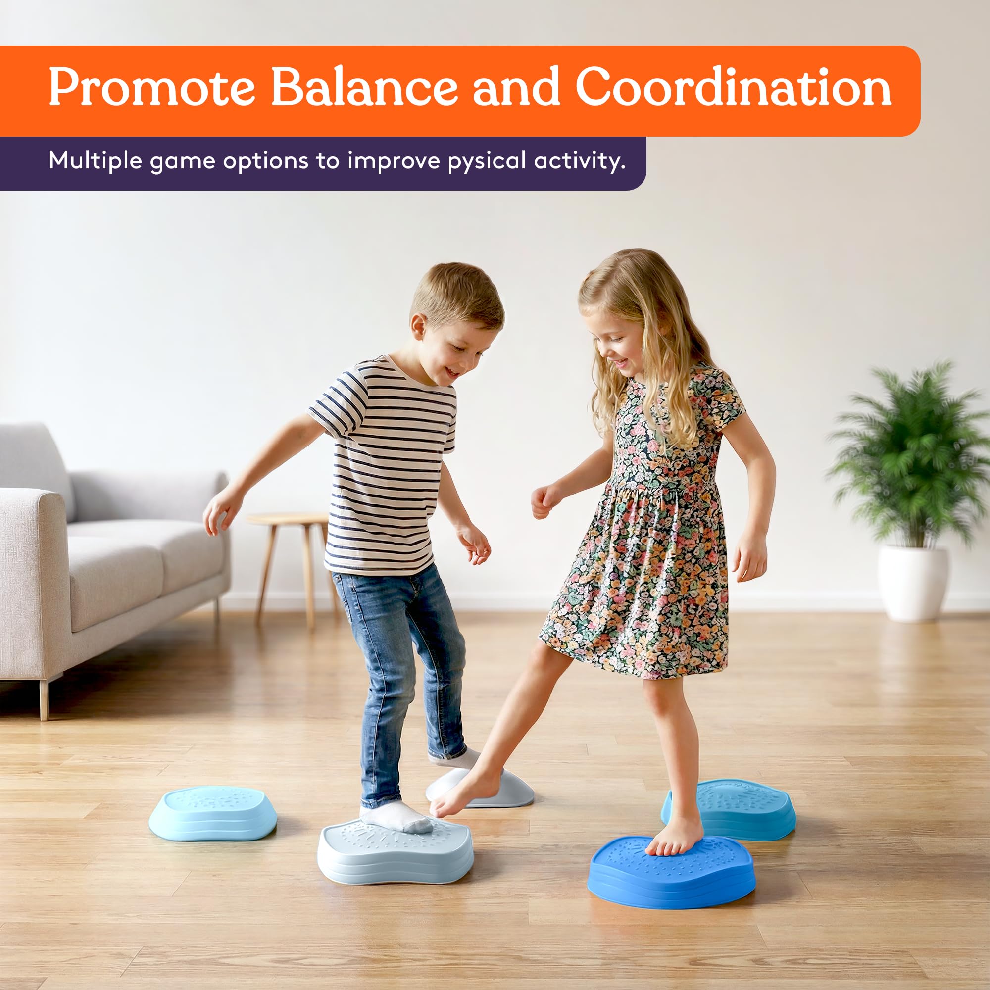 Special Supplies Kids Balance Stepping Stones, 5-Piece Set