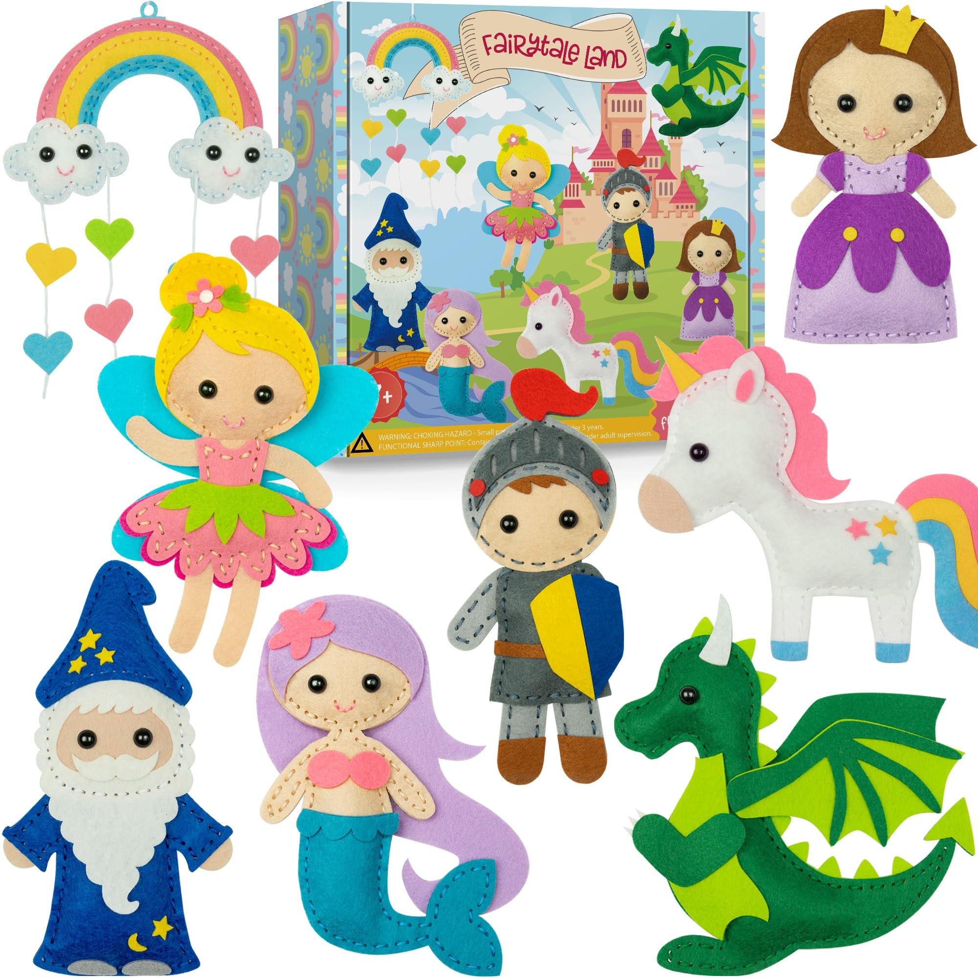 Craftorama Fairytale Felt Animal Sewing Kit for Kids