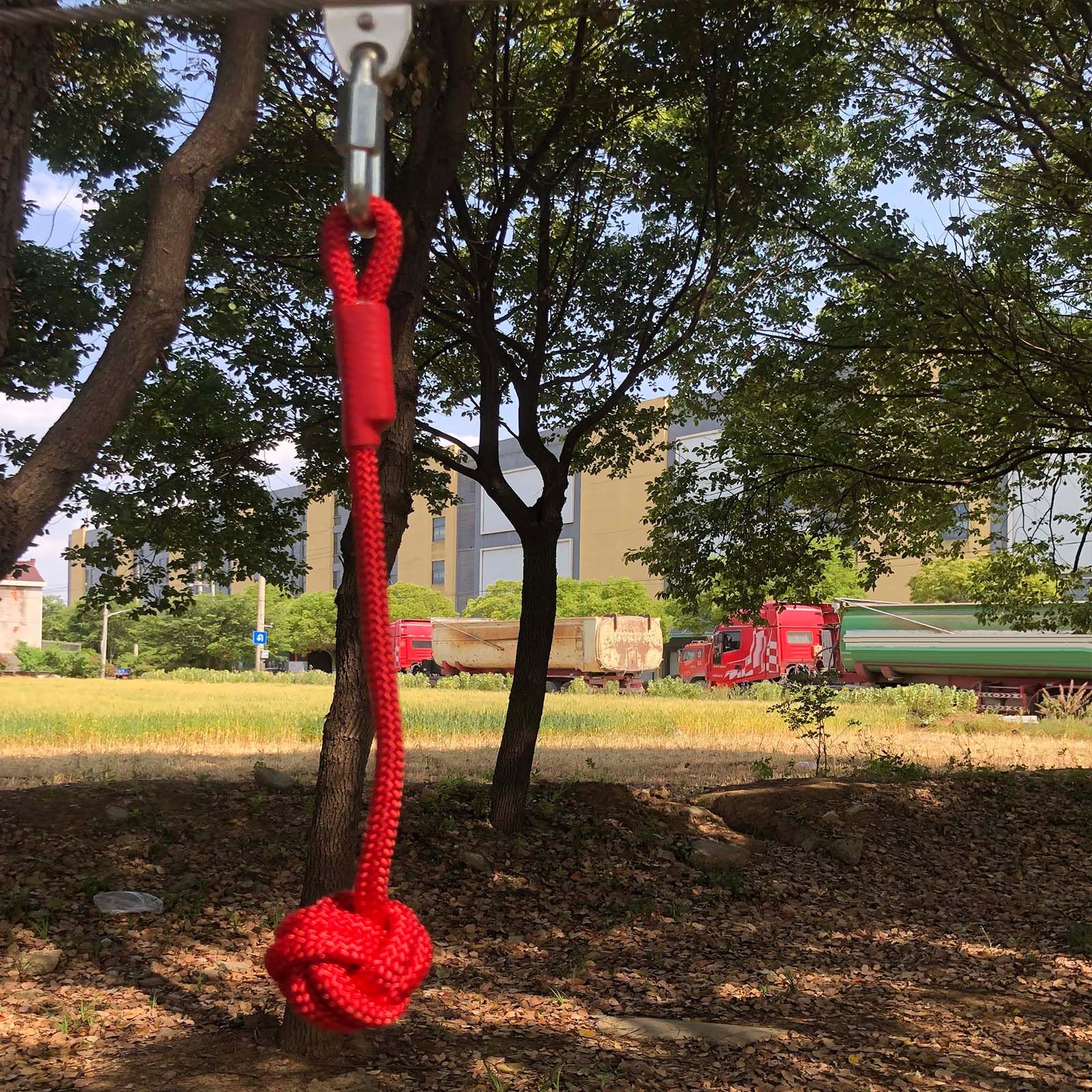 SZHTMZXC Kids Ninja Warrior Course with Steel Cable